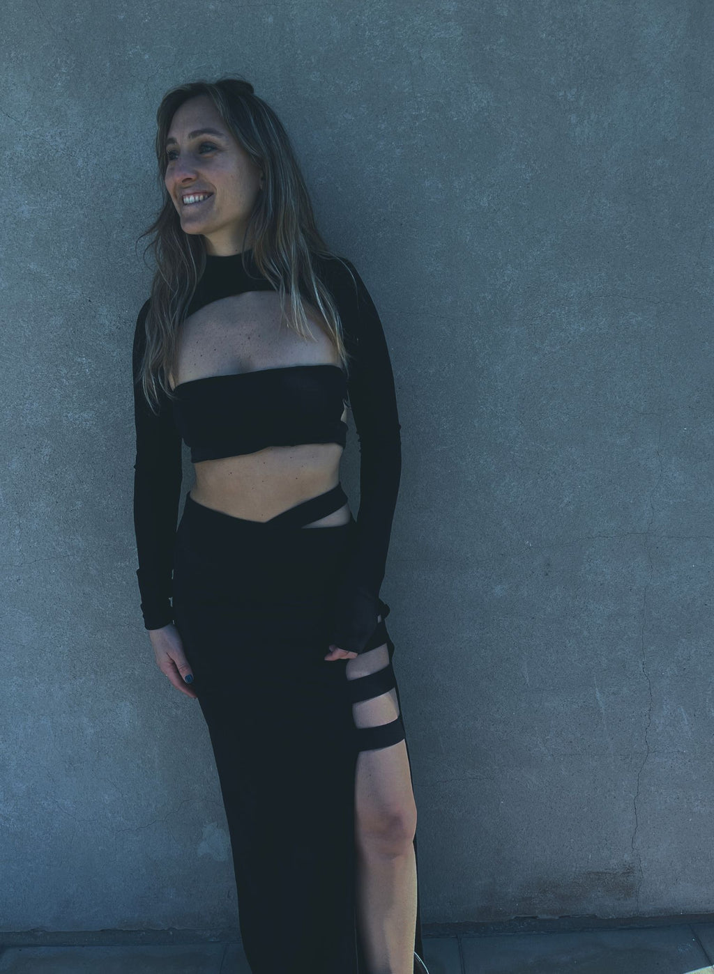 CONJUNTO VESTIDO ONWAY CON MANGUITAS