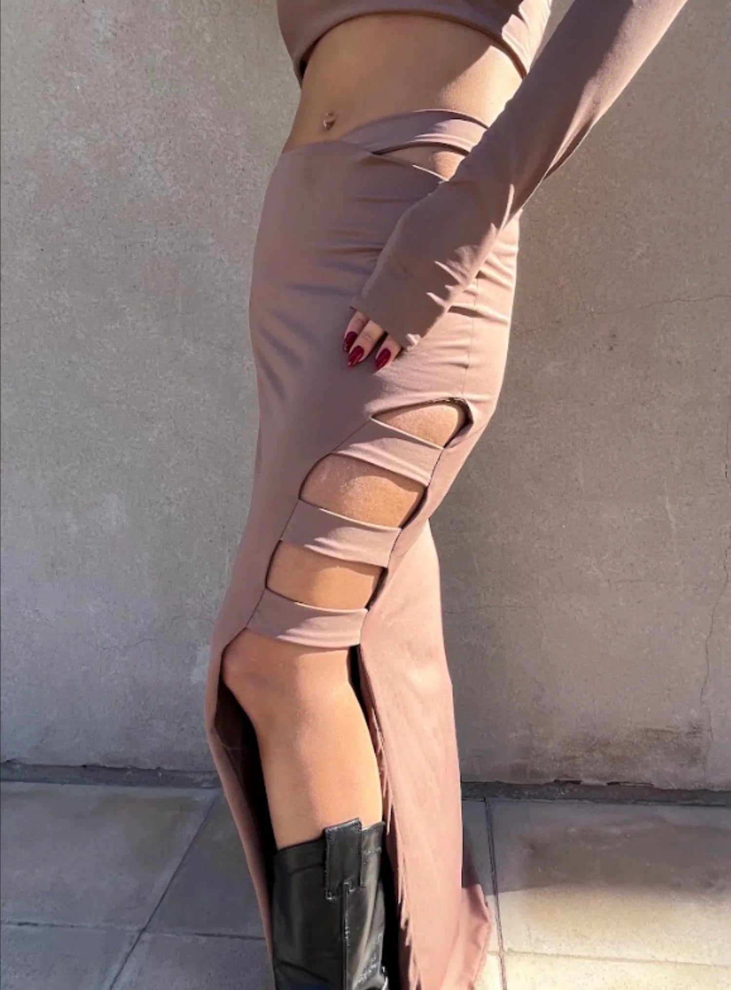 CONJUNTO VESTIDO ONWAY CON MANGUITAS