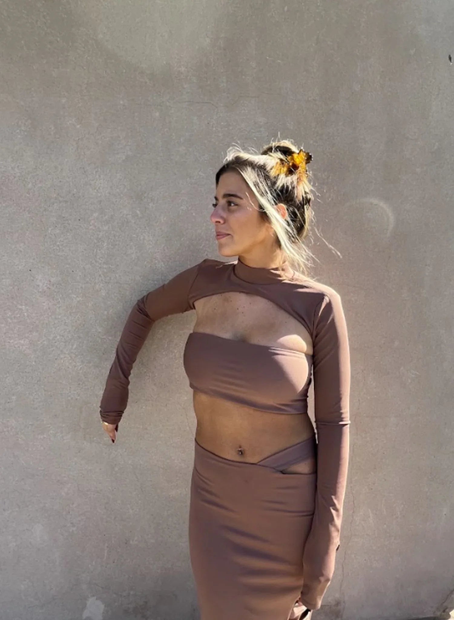 CONJUNTO VESTIDO ONWAY CON MANGUITAS