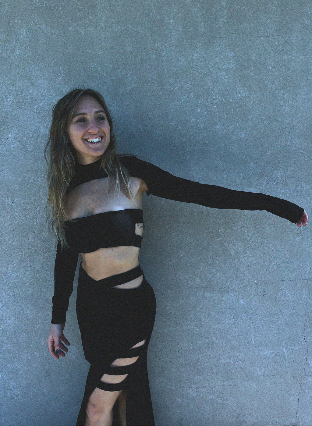 CONJUNTO VESTIDO ONWAY CON MANGUITAS