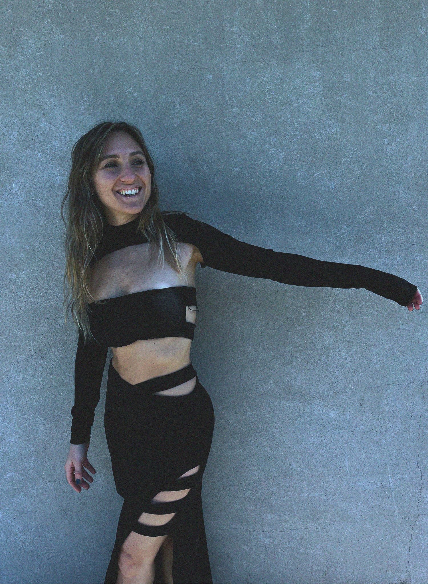 CONJUNTO VESTIDO ONWAY CON MANGUITAS