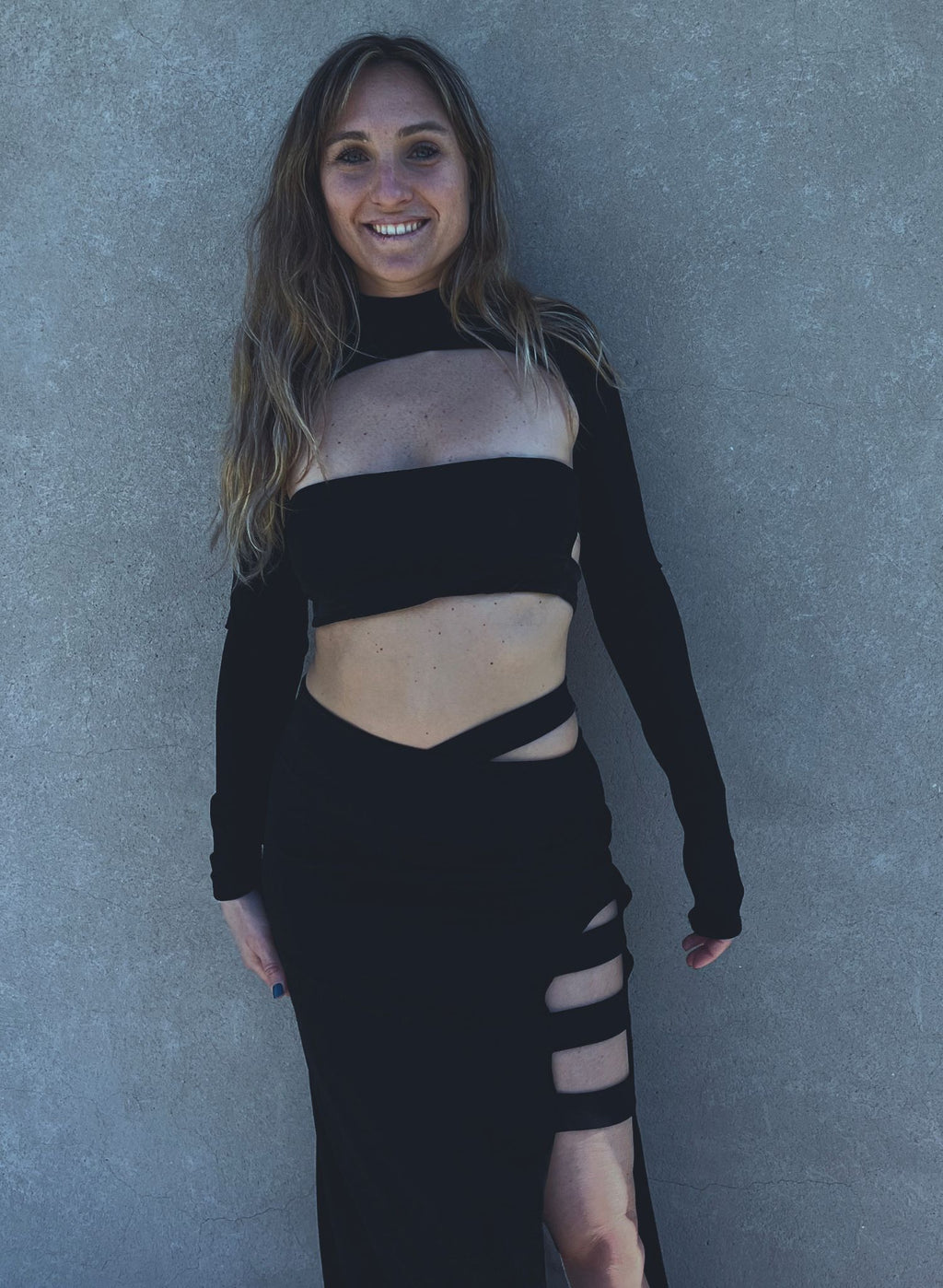 CONJUNTO VESTIDO ONWAY CON MANGUITAS