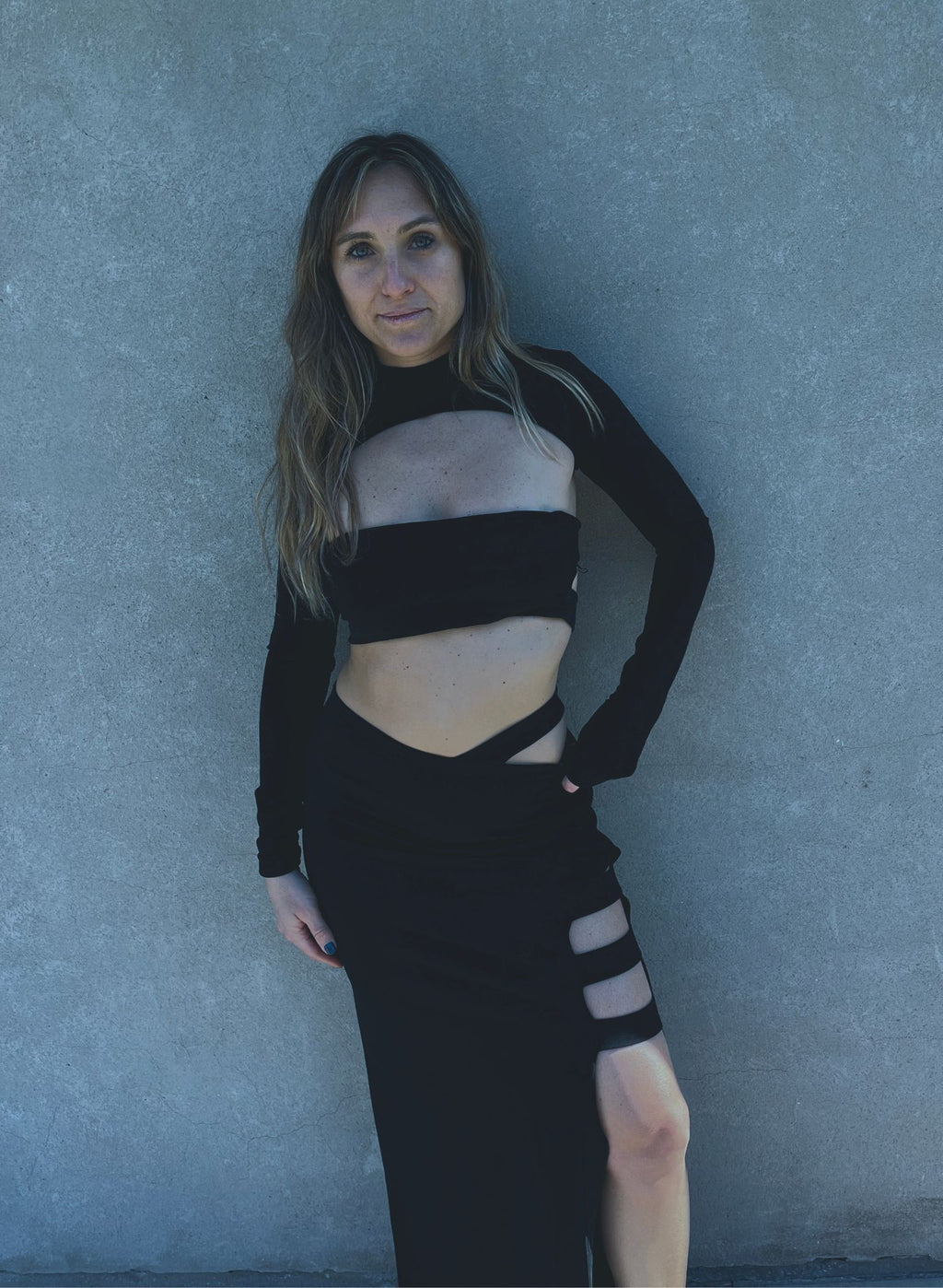 CONJUNTO VESTIDO ONWAY CON MANGUITAS