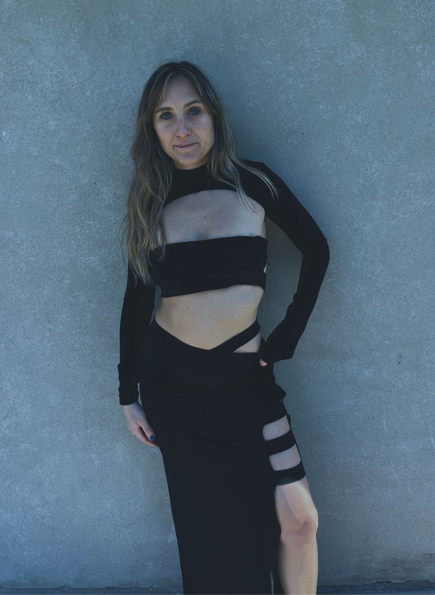 CONJUNTO VESTIDO ONWAY CON MANGUITAS