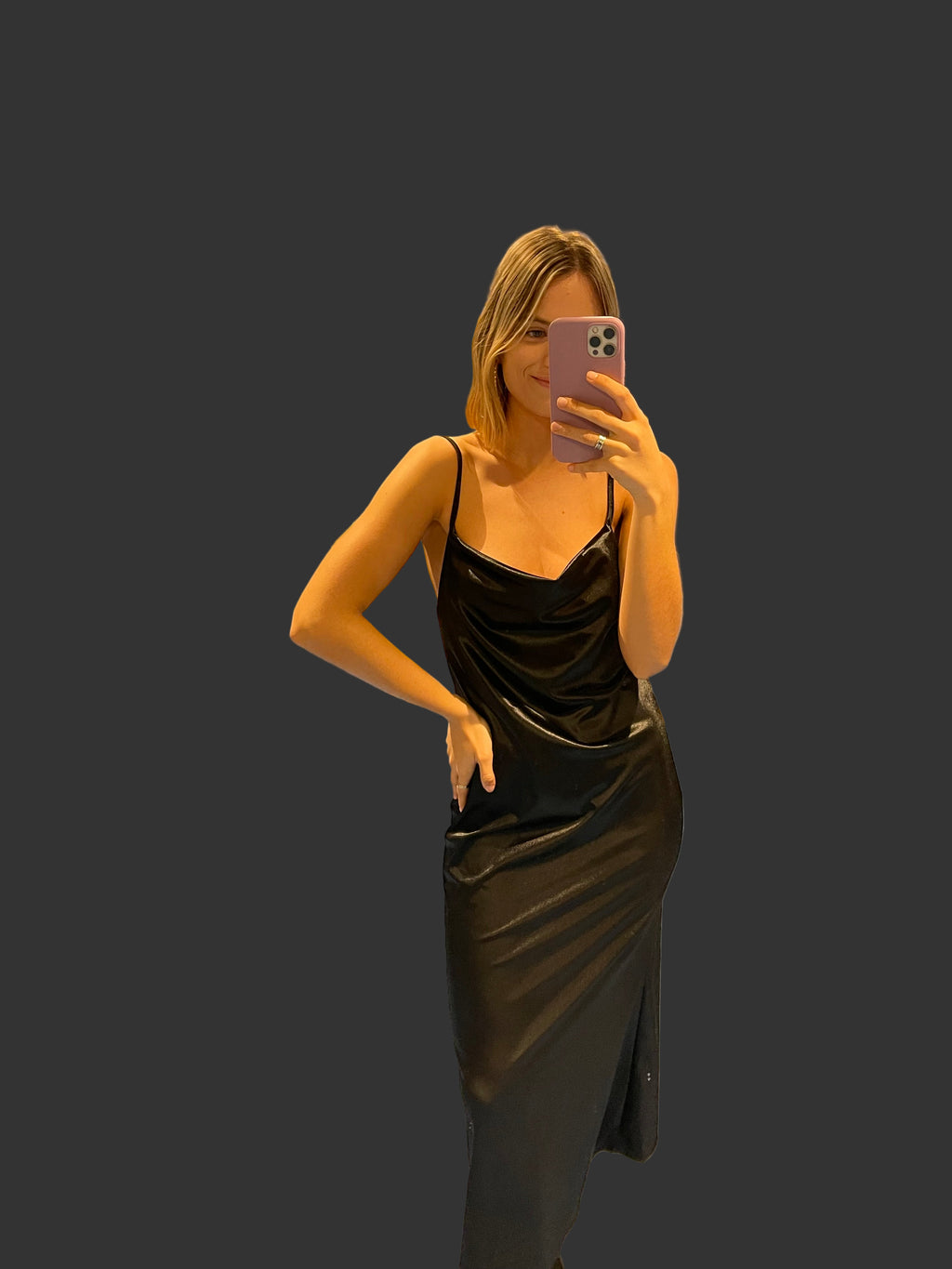 VESTIDO LENCERO NEGRO CLASICO